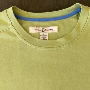 Tommy Bahama Men’s Olive Green Tencel Blend Shirt Large